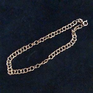 10K yellow gold dainty charm bracelet